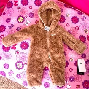 Nike Tan Fleece Baby One Piece